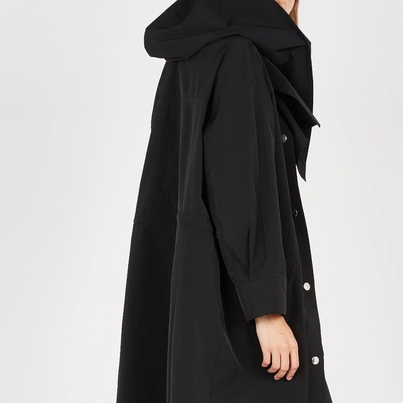 MAJE Trench Coat In Black Sz 1 - Picture 9 of 11